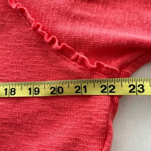 Pilcro Anthropologie Coral Oversized Top Small Boho Coastal Lightweight - Picture 7 of 12